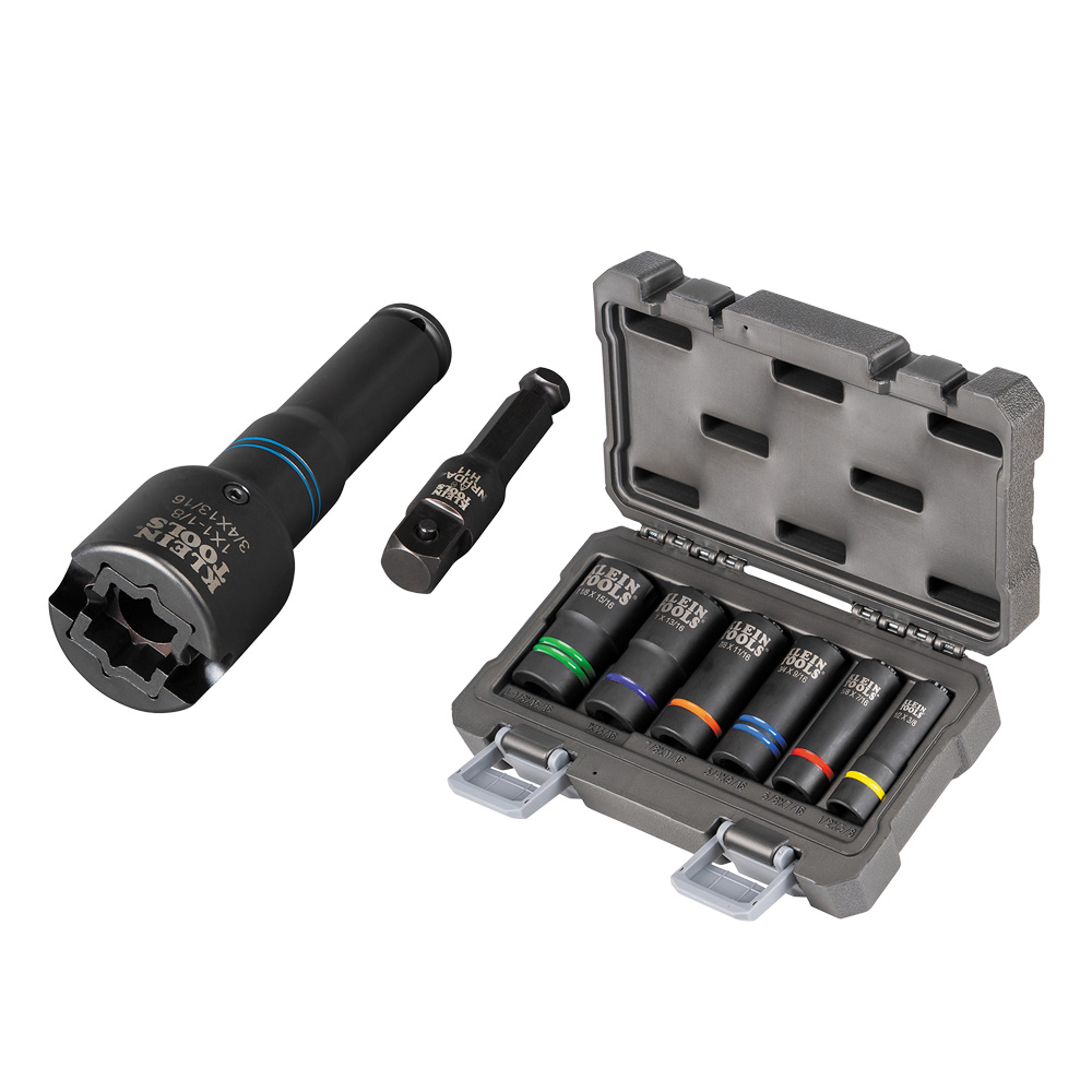 Klein Tools Slotted 6-in-1 Impact Socket Set 660KIT2 from GME Supply